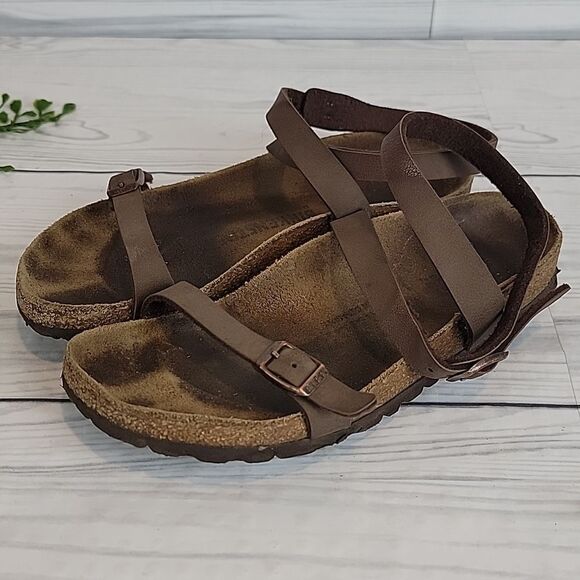 Birkenstock Daloa Brown Strappy Sandals Womens Size 37 ( 6.5 ) - Picture 9 of 9
